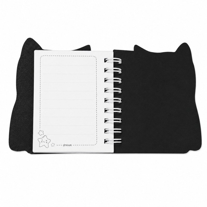 دفترچه یادداشت 40 برگ سیمی مدل گربه کد 65 af 65