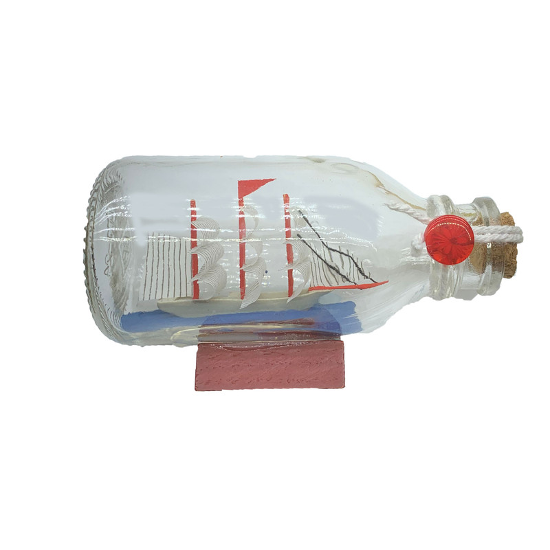 بطری دکوری مدل کشتی بادبانی 5e6