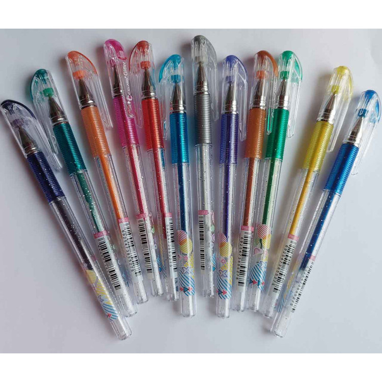 خودکار سی.کلاس مدل اکلیلی Glitter pen بسته 12 عددی Jg5