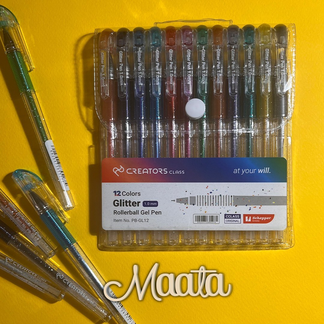 خودکار اکلیلی سی کلاس Creators کریتورز Glitter - پک 12 رنگ