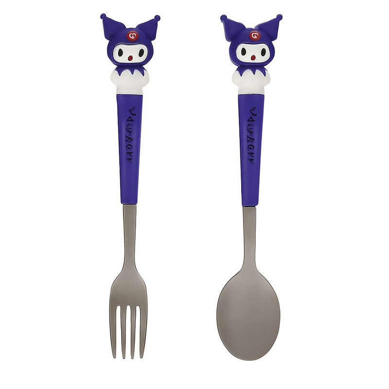 ست قاشق چنگال کودک مدل کورومی کد 65 5e6