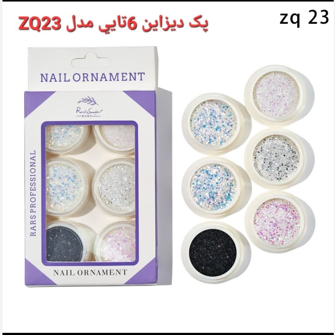پک دیزاین کاشت ناخن 6عددی zq23