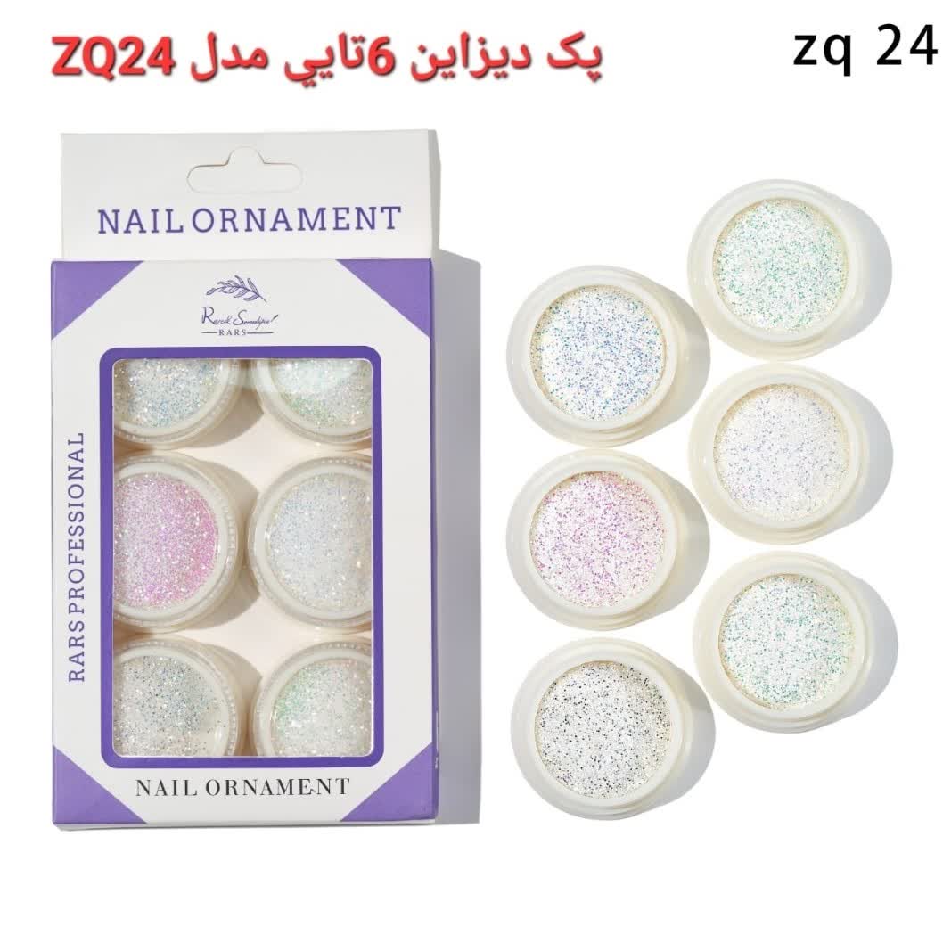پک دیزاین کاشت ناخن 6عددی zq24