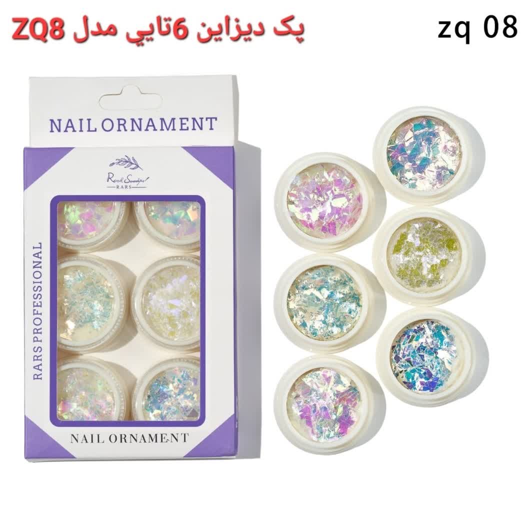 پک دیزاین کاشت ناخن 6عددی zq8