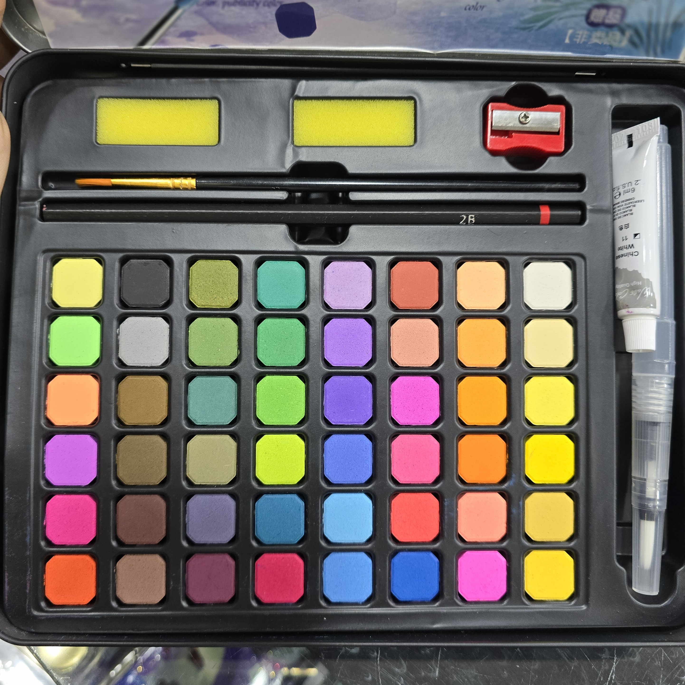 پالت آبرنگ 48 عددی کاشت ناخن water color paper
