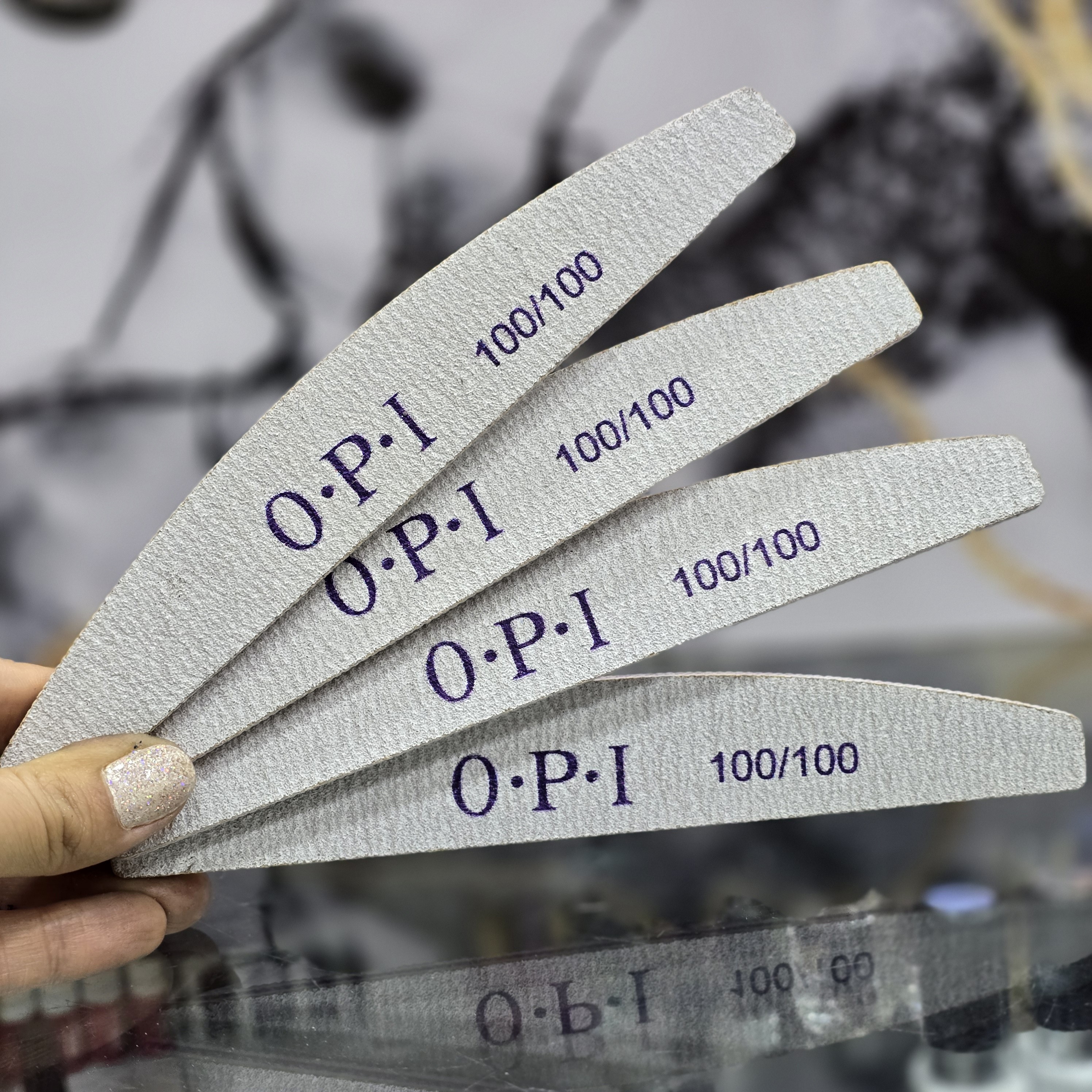 سوهان دستی وپولیش کاشت ناخن100-100 opi