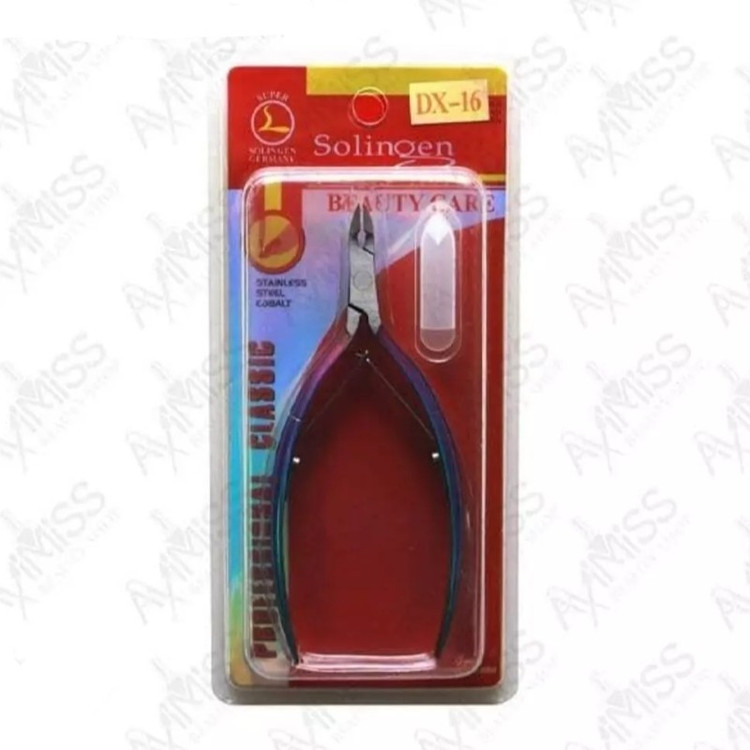 نیپر کاشت ناخن فوق حرفه ای solingen اصلی رنگ کروم مدل DX16