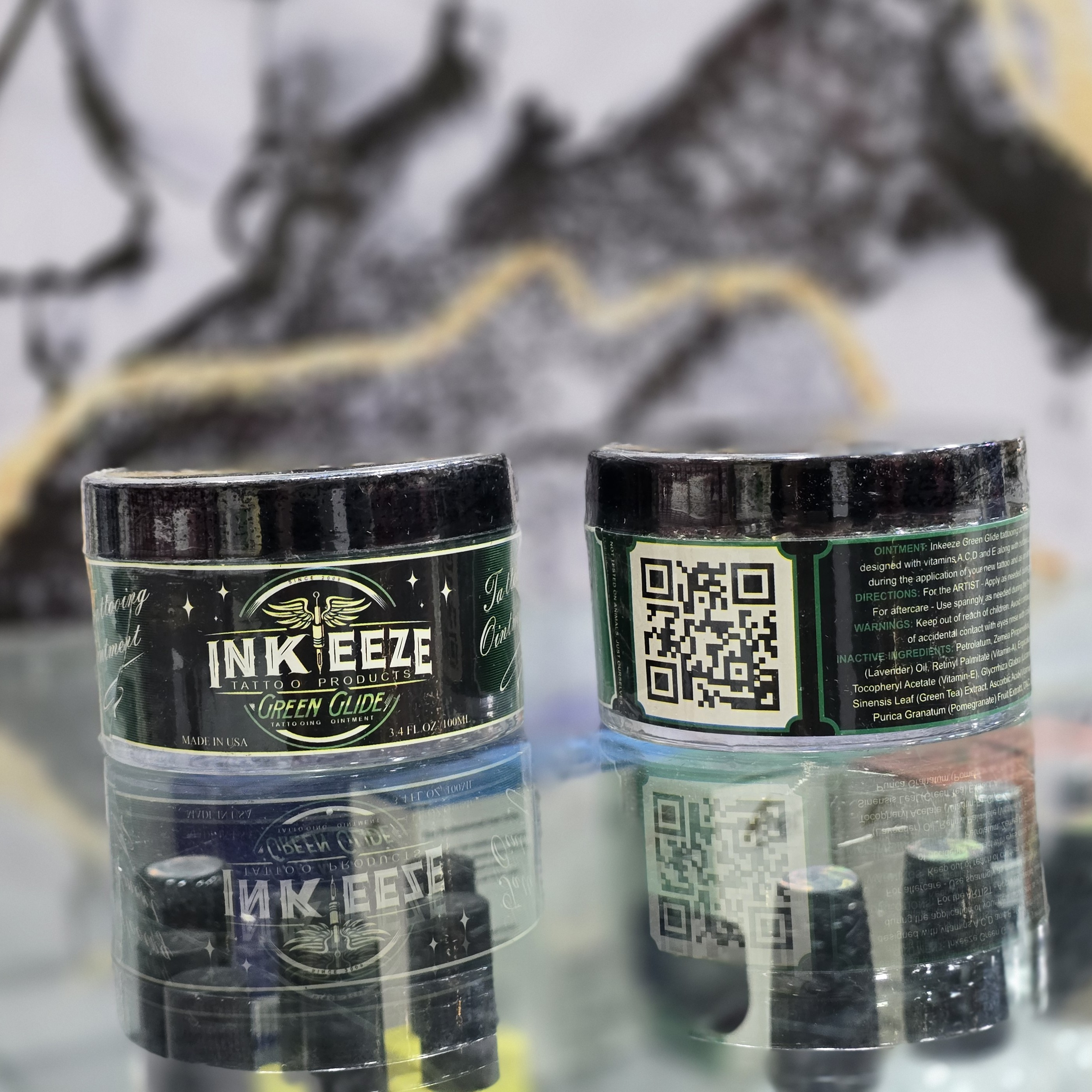 کرم حین کار تتو اینکیز Green Glide Inkeeze حرفه ای و درجه یک