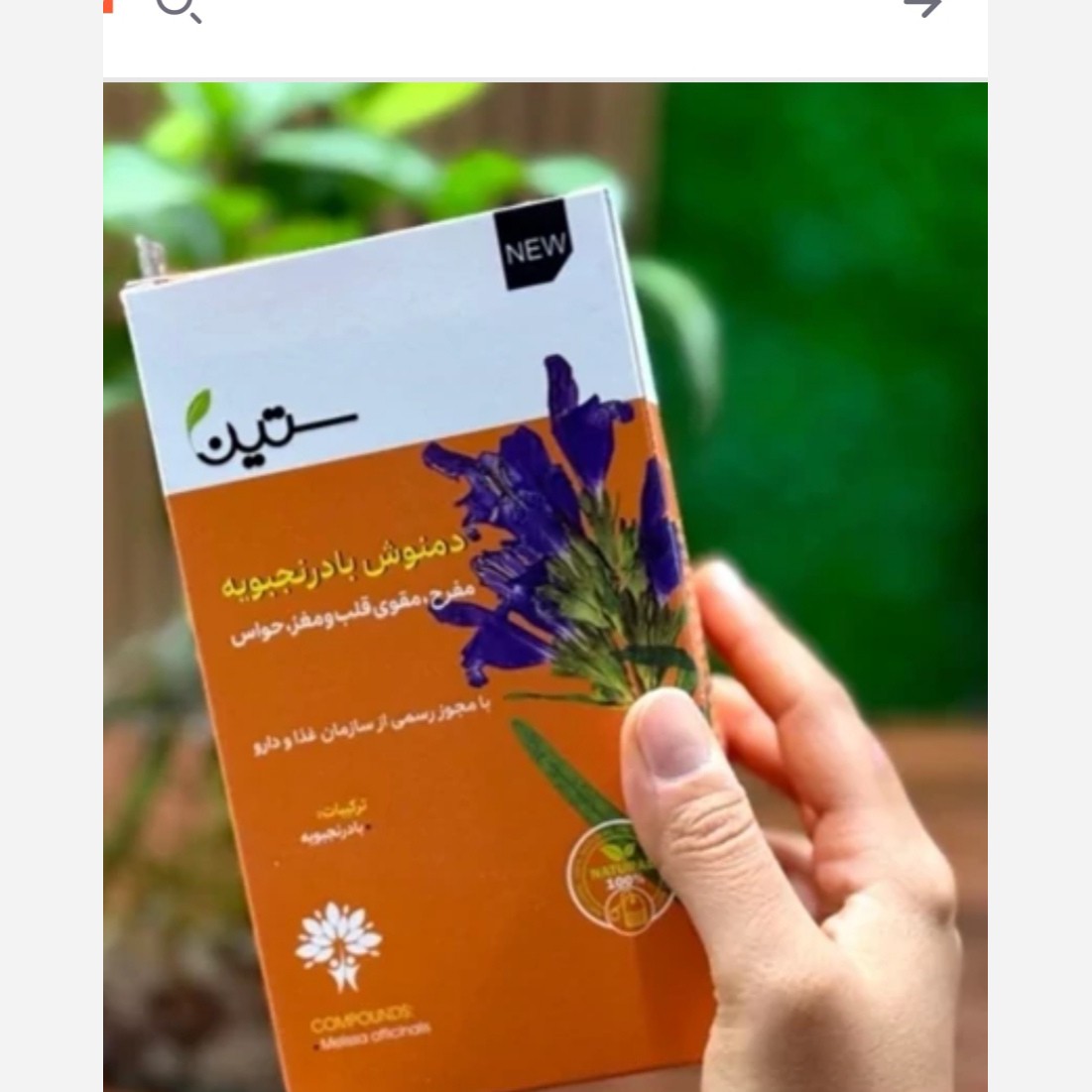 دمنوش بادرنجبویه مفرح 20 عددی ستین