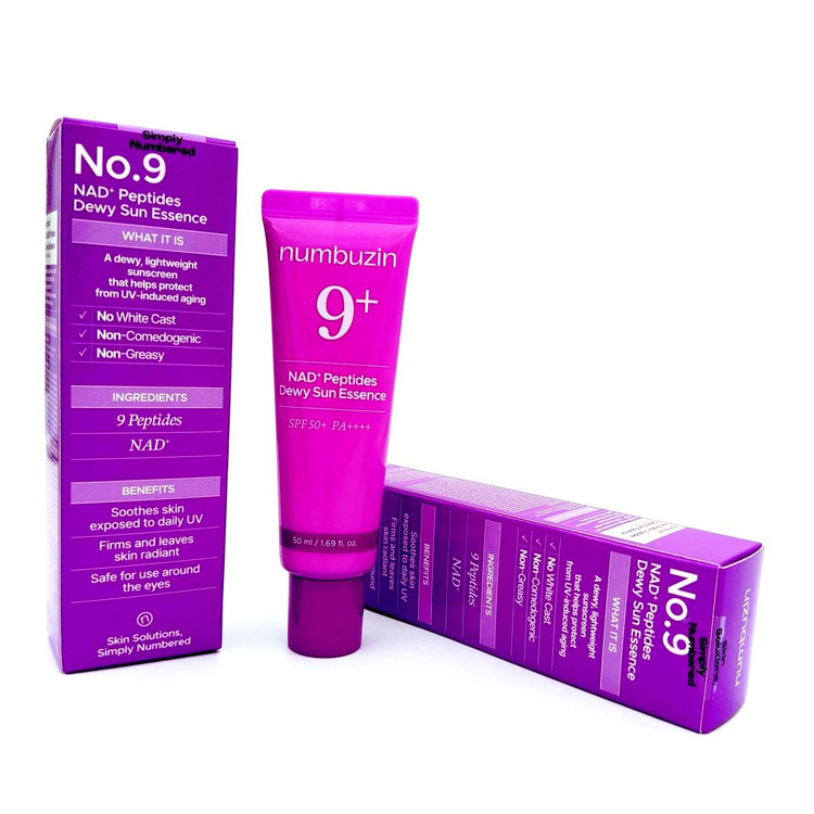 اسنس ضد آفتاب رطوبتدهنده No.9 NAD Peptides Dewy Sun Essence | حجم 50 میلی لیتر | نانبوزین