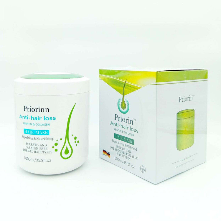 شامپو، ماسک و سرم تقویت کننده مو و ضد ریزش Primerin Plus | Priorin Anti-hair loss (حاوی کراتین و کلاژن) حجم 800ml, 1000m