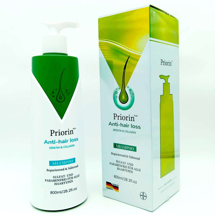 شامپو، ماسک و سرم تقویت کننده مو و ضد ریزش Primerin Plus | Priorin Anti-hair loss (حاوی کراتین و کلاژن) حجم 800ml, 1000m