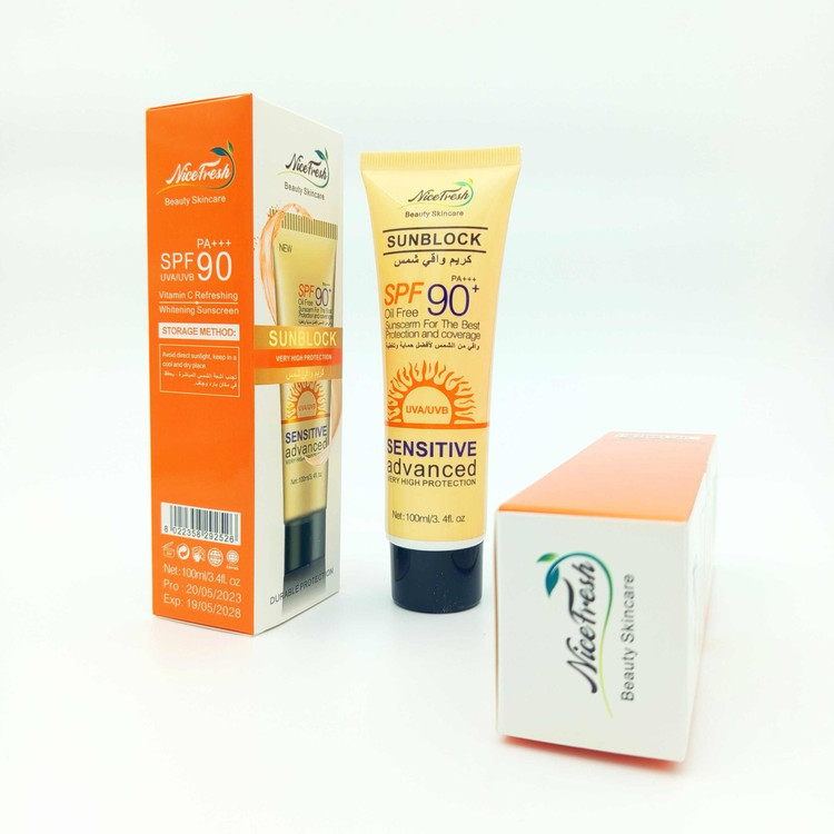 کرم ضد آفتاب نایس فرش Nicefresh Sunblock Sensitive Advanced SPF 90
