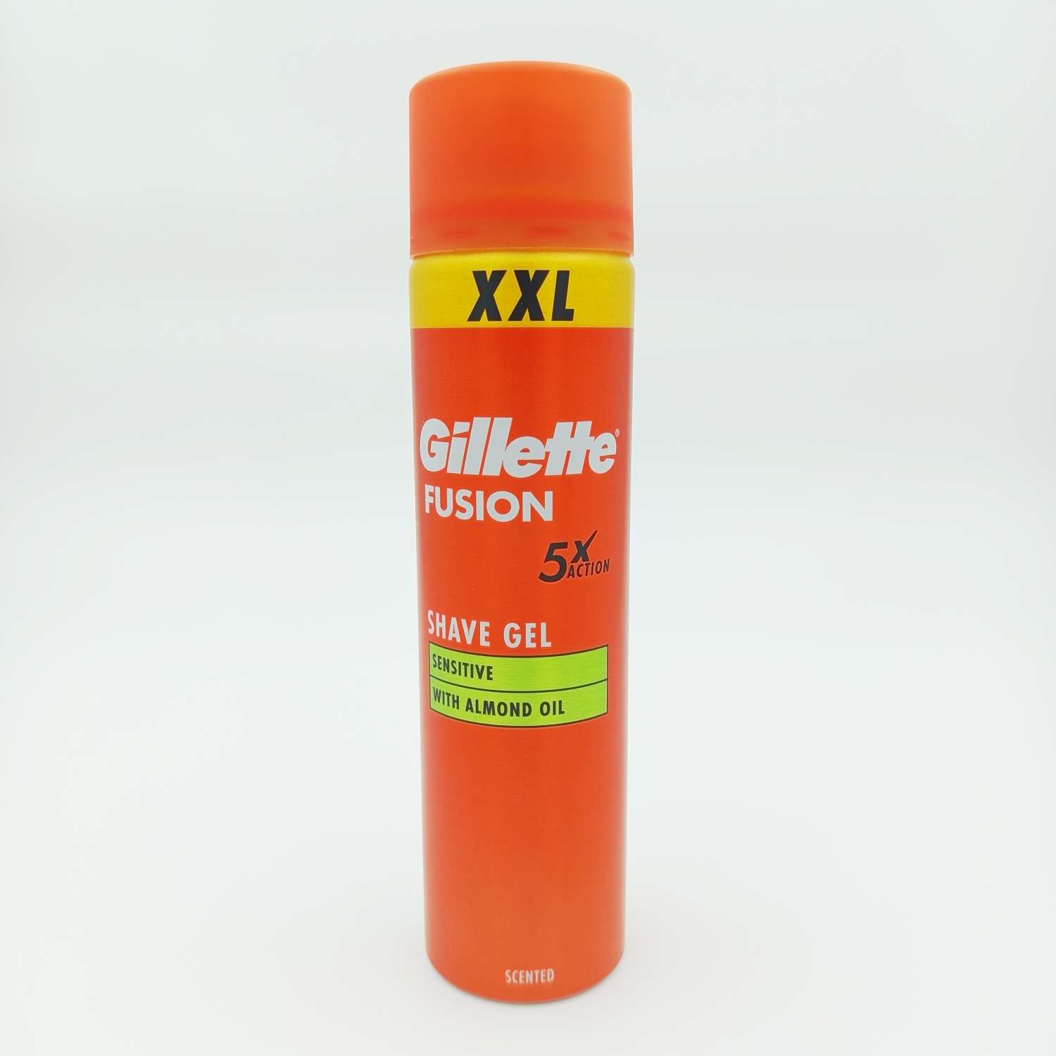ژل اصلاح ژیلت (Gillette) مدل Fusion 5x Action Sensitive با روغن بادام سایز XXL (240ml)