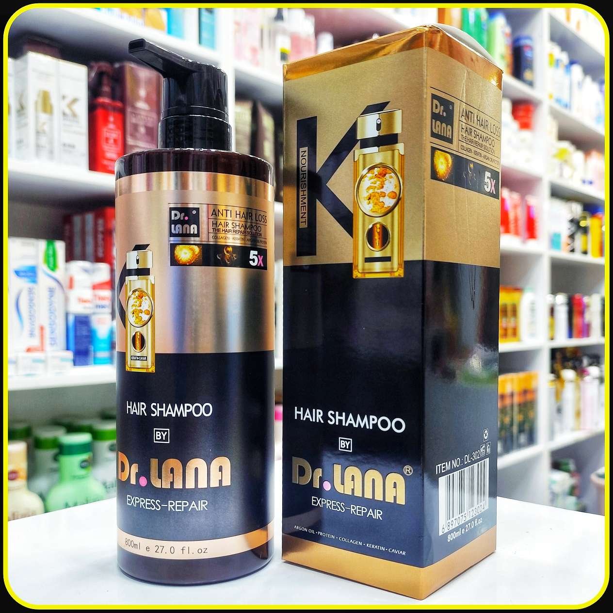 شامپو ضد ریزش مو دکتر لانا و ترمیمکننده 800 میلیلیتر | Dr. Lana Anti Hair Loss Hair Shampoo Express Repair