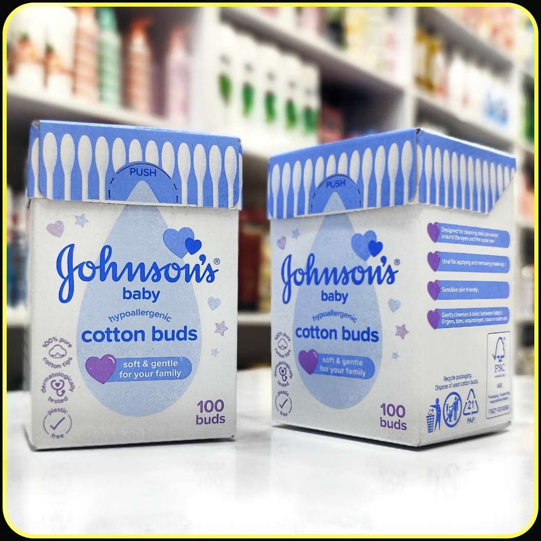 گوش پاک کن جانسون بیبی 100 عددی | Johnson’s Baby Cotton Buds