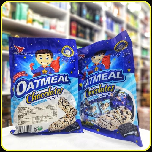 بیسکویت جو دوسر شکلاتی با طعم کاکائو | Oatmeal Chocolates Cocoa Flavor