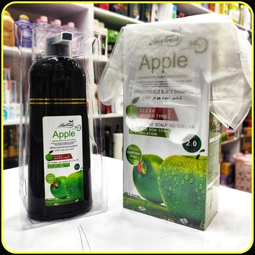 شامپو مشکی اپل Nicefresh مدل Apple Essence Black Shampoo حجم 500 میلیلیتر