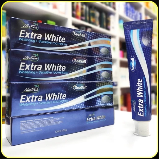 خمیر دندان سفیدکننده نایسفرش اکسترا وایت با نمک دریایی | NiceFresh Extra White SeaSalt Toothpaste