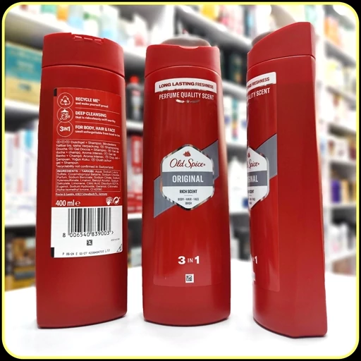 شوینده 3کاره صورت و سر و بدن معطر اولد اسپایس نوع اورجینال Old Spice Original 3in1 400ml