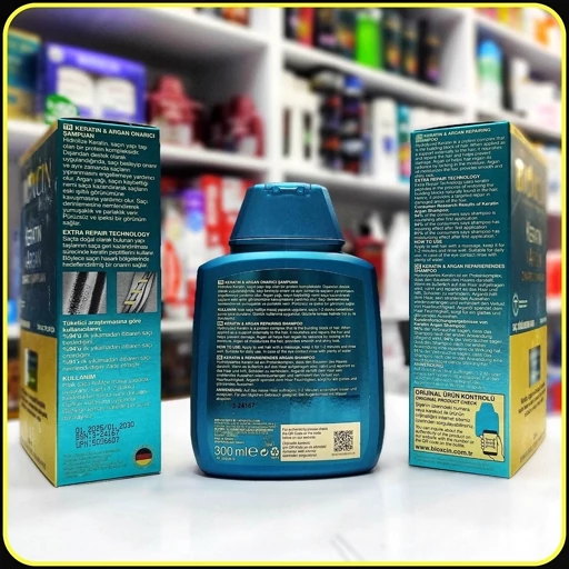 شامپو ترمیم کننده کراتین و آرگان بایوکسین Bioxcin Keratin Argan Repairing Shampoo حجم 300 میلیلیتر