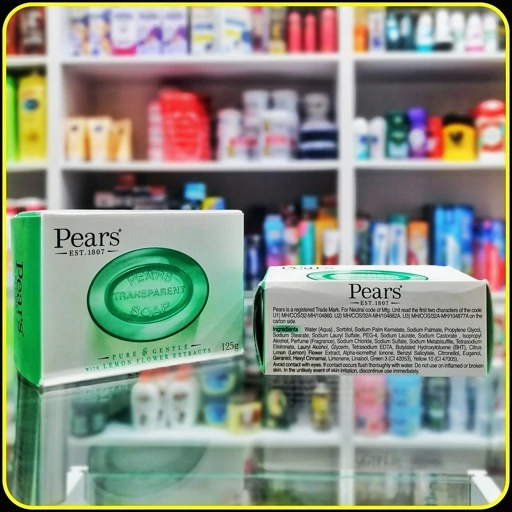 صابون شفاف پیور اند جنتل پیرز 125 گرم با عصاره گل لیمو | Pears Pure & Gentle Transparent Soap 125g