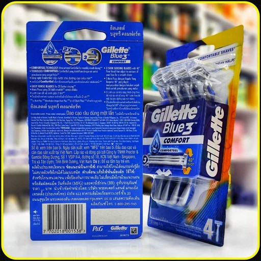 خودتراش ژیلت بلو 3 کامفورت 4 عددی | Gillette Blue3 Comfort