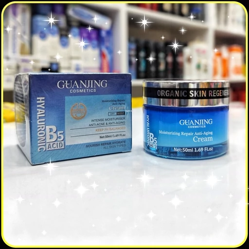 کرم آبرسان هیالورونیک اسید B5 گوانجینگ Guanjing Hyaluronic B5 Moisturizing Repair Anti-Aging Cream حجم 50ml