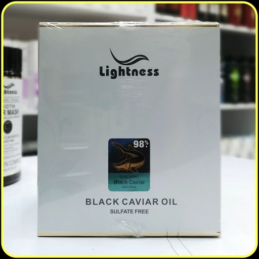 ماسک مو بیوتین لایتنس با روغن خاویار سیاه و کمپلکس کلاژن Lightness Biotin Hair Mask
