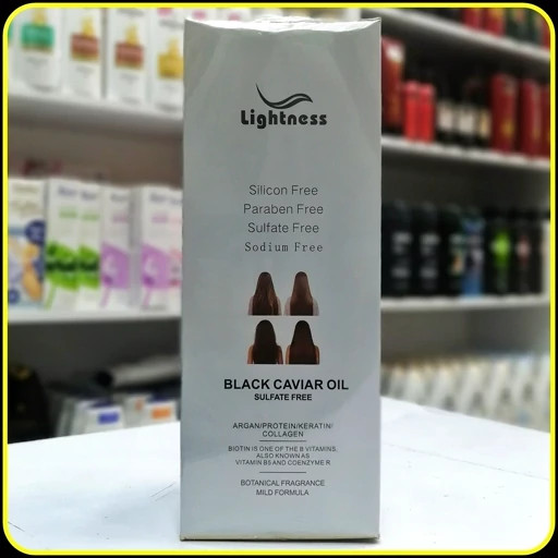 شامپو بیوتین لایتنس حاوی روغن خاویار سیاه و کلاژن کمپلکس | Lightness Biotin Shampoo