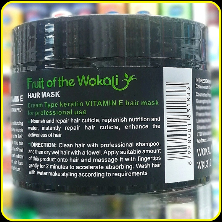 ماسک مو کراتینه بدون سولفات وکالی ترمیم کننده مو با ویتامین E (500 میل) wokali hair mask