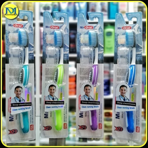 مسواک زغالی آقای اورال مدل Charcoal Clean Medium با 1800 الیاف | Mr Oral Charcoal Clean Medium Toothbrush