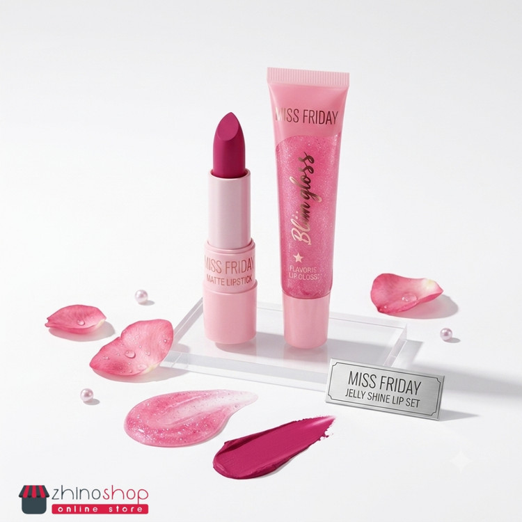 ست رژ لب و لیپ گلاس شاین دار Miss6009