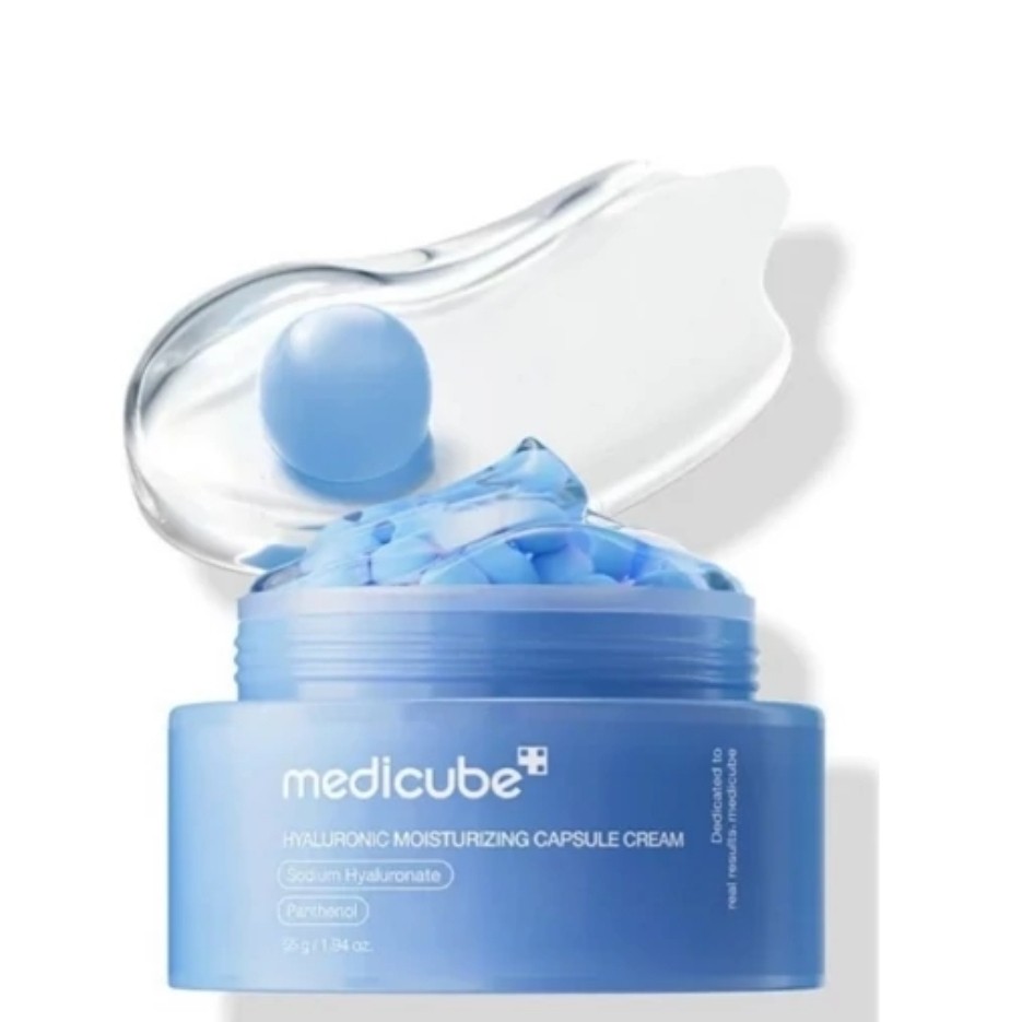 کرم کپسولی هیالورونیک اسید مدی کیوب مرطوب کننده و آبرسان 55ml