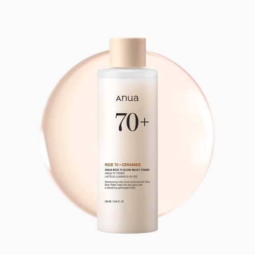 تونر برنج 70+ و سرامید آنوا Anua کره 250ml