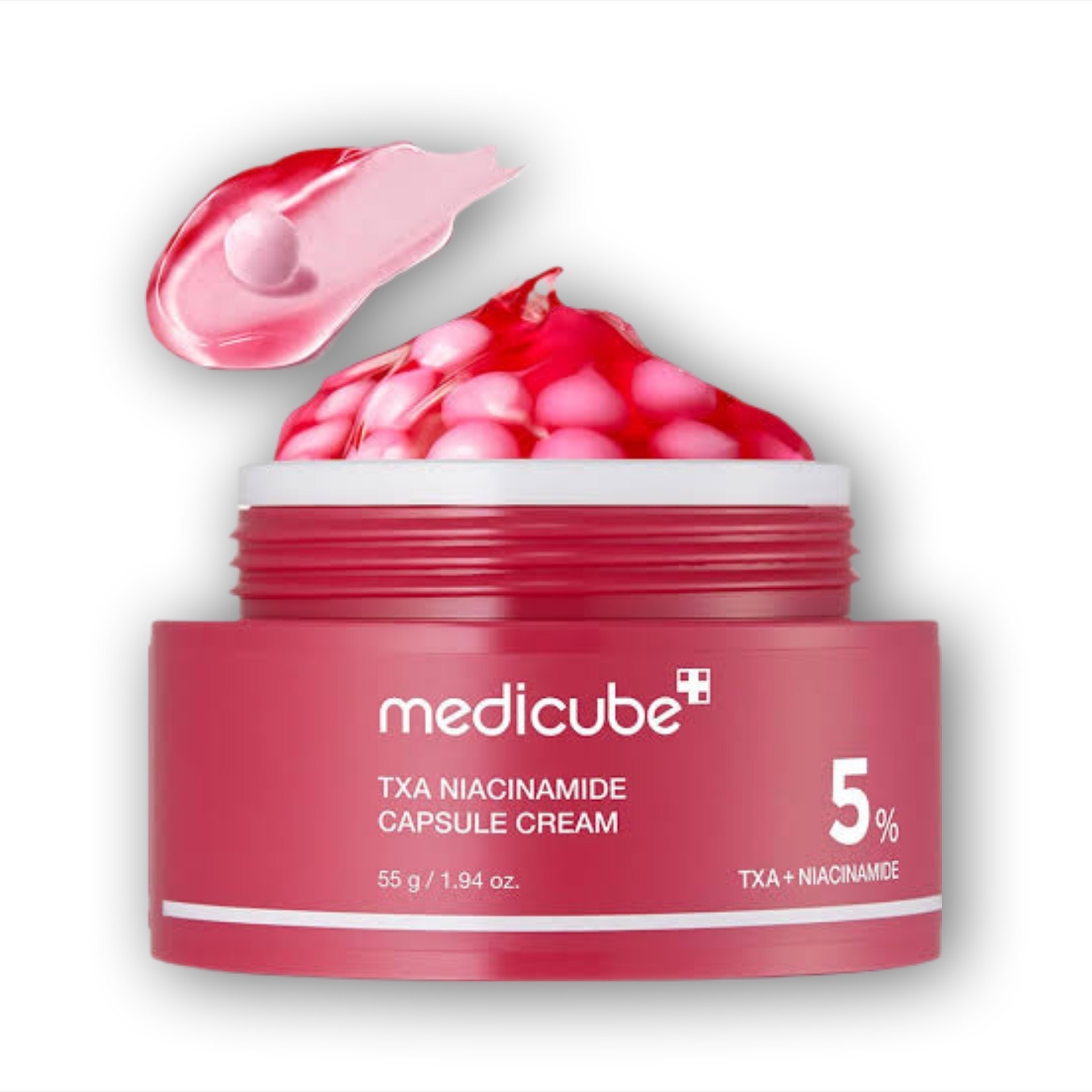 کرم کپسولی نیاسینامید مدی کیوب ضدلک روشن کننده ترانگزامیک 55ml