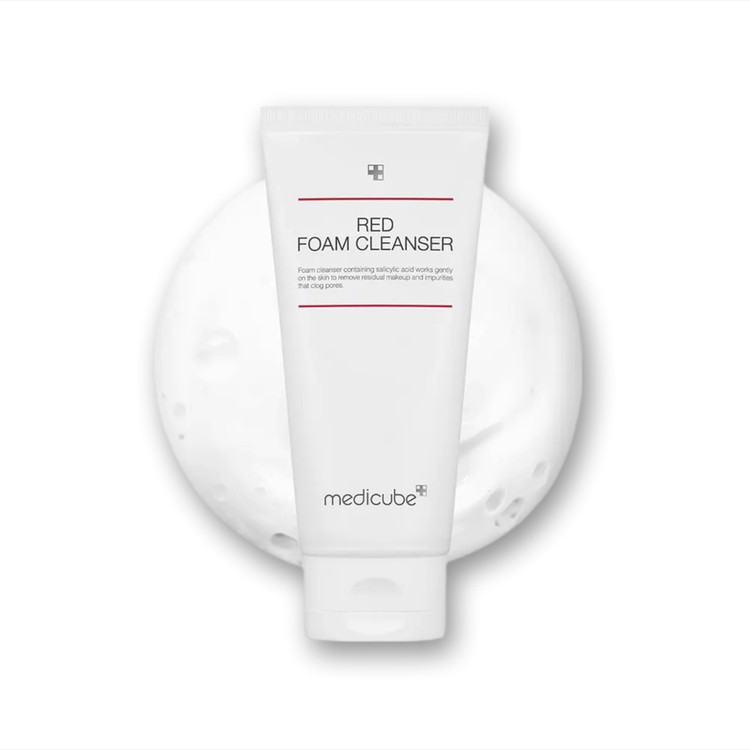 فوم شوینده سالیسیلیک اسید قرمز مدی کیوب 120ml کره