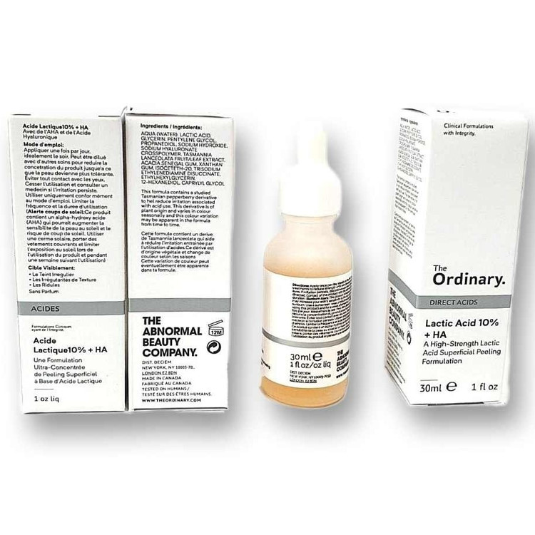 سرم لاکتیک اسید 10 درصد اوردینری اصلی Ordinary Lactic Acid + HA(دارای بچ کد)