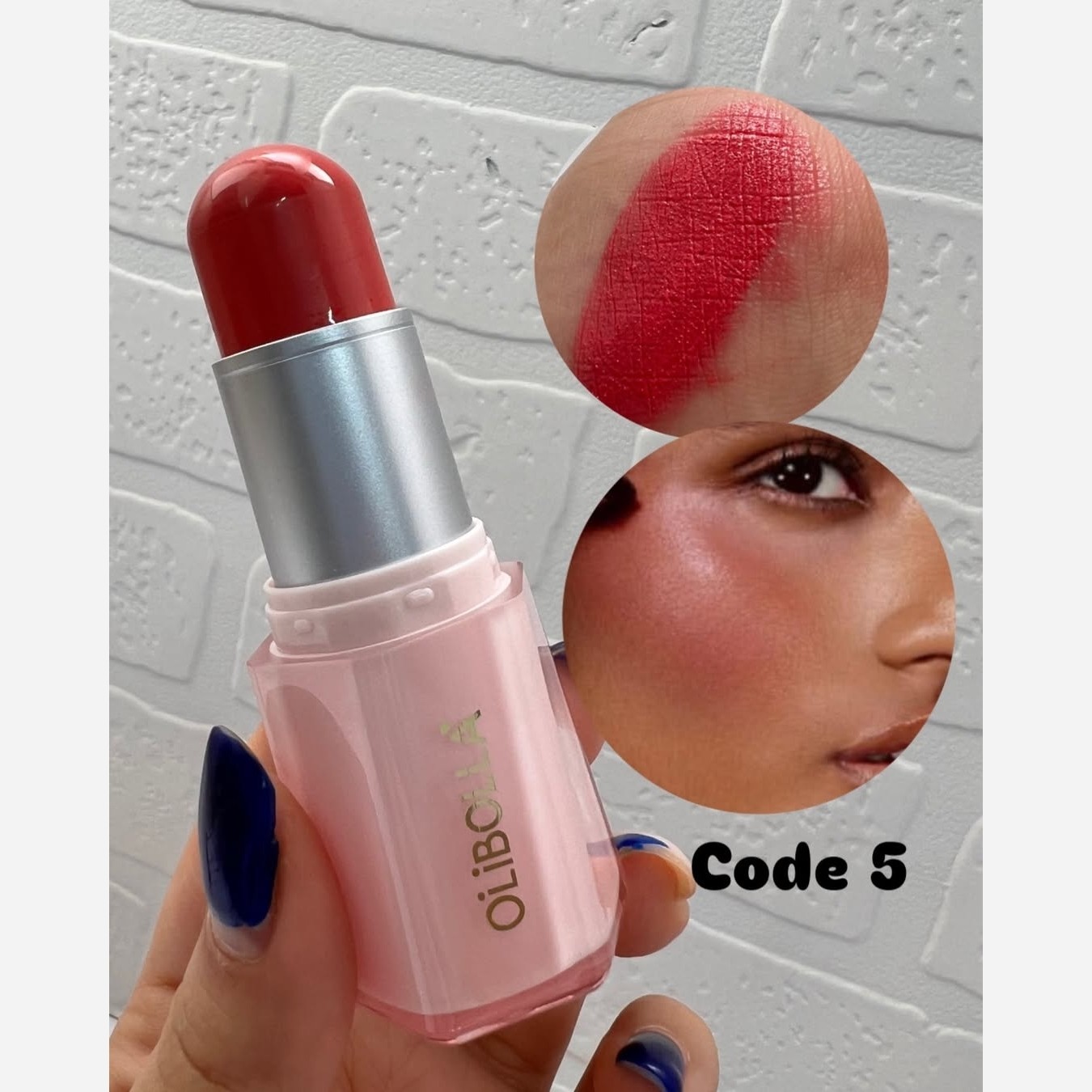 رژگونه کره ای دوپ شیگلم برند اولیبولا رژگونه خیس کرمی استیکی