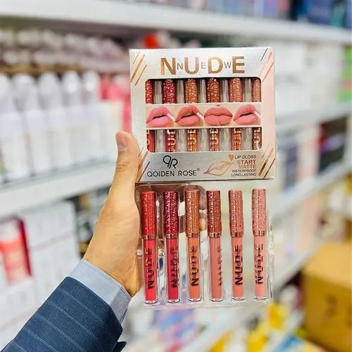 پک 6 عددی رژ لب نود مایع گلدن رز