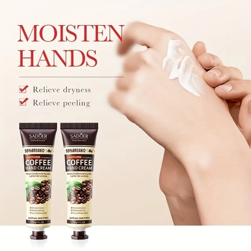 کرم مرطوب کننده دست عصاره قهوه ارگانیک سادور SADOER SMOOTH COFFEE HAND CREAM یک عددی