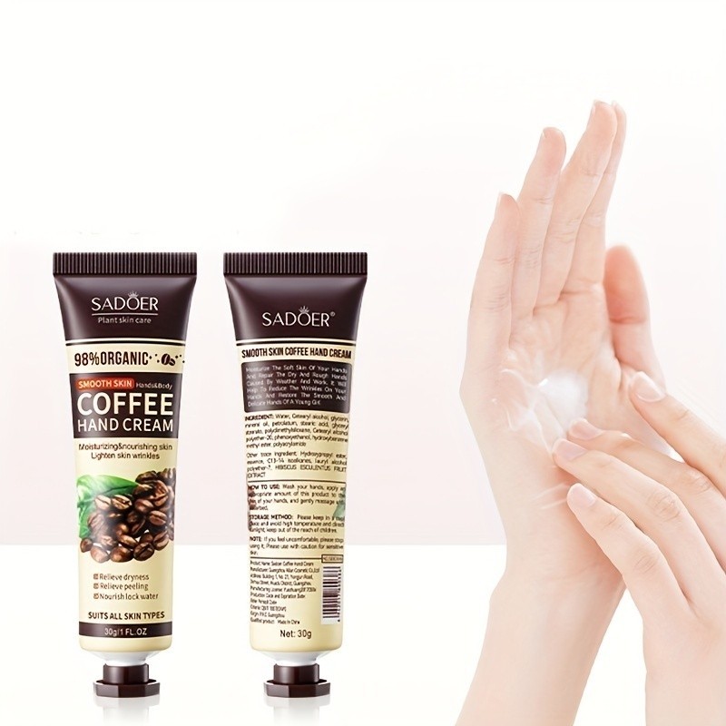 کرم مرطوب کننده دست عصاره قهوه ارگانیک سادور SADOER SMOOTH COFFEE HAND CREAM یک عددی