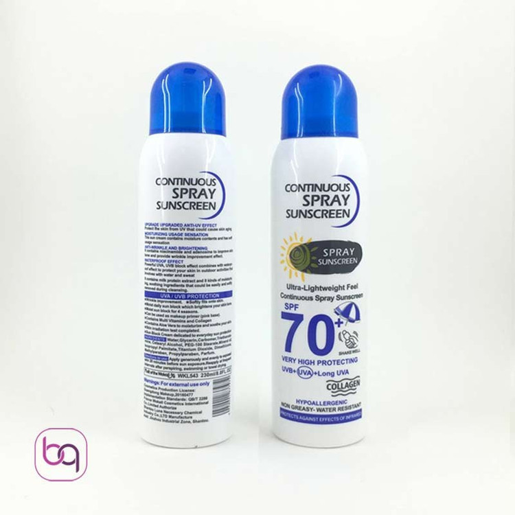 اسپری ضد آفتاب بدون رنگ spf 70