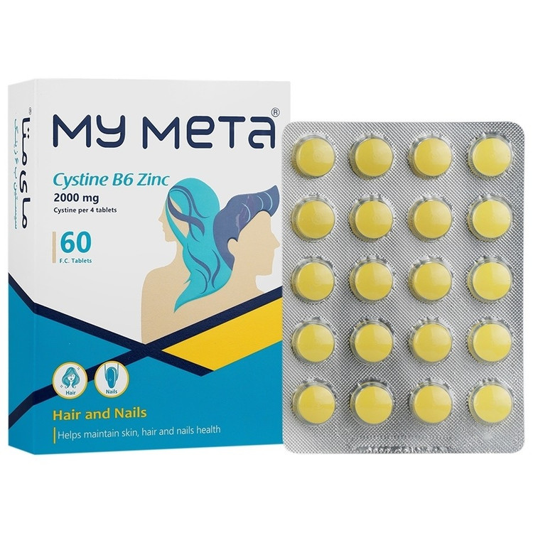 قرص سیستین ب6 زینک مای متا 60 عددی