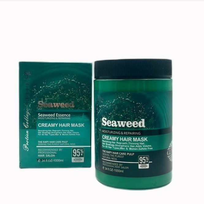 ماسک مو جلبک دریایی بدون سولفات و ترمیم کننده و ضد ریزش سیوید گویک حجم 1000 میل Seaweed