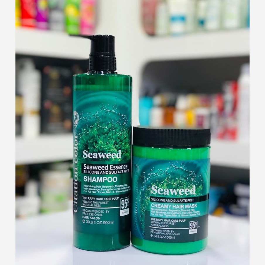 ماسک مو جلبک دریایی بدون سولفات و ترمیم کننده و ضد ریزش سیوید گویک حجم 1000 میل Seaweed