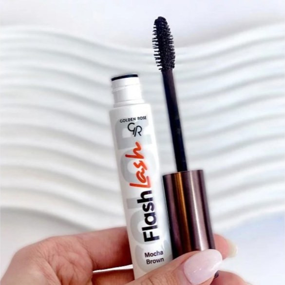 ریمل قهوه ای گلدن رز مدل flash lash حجم دهنده و پرپشت کننده با ضمانت اصل و اورجینال