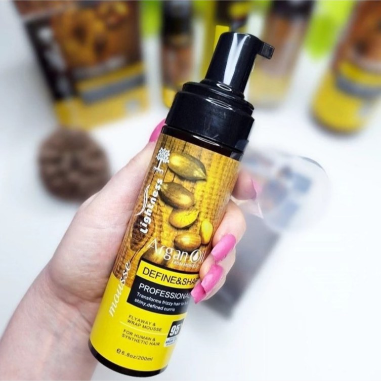 موس مو لایتنس مدل روغن آرگان حالت دهنده مو و ضد وز کاملا اورجینال و هولوگرام دار حجم 200 میلی لیتر