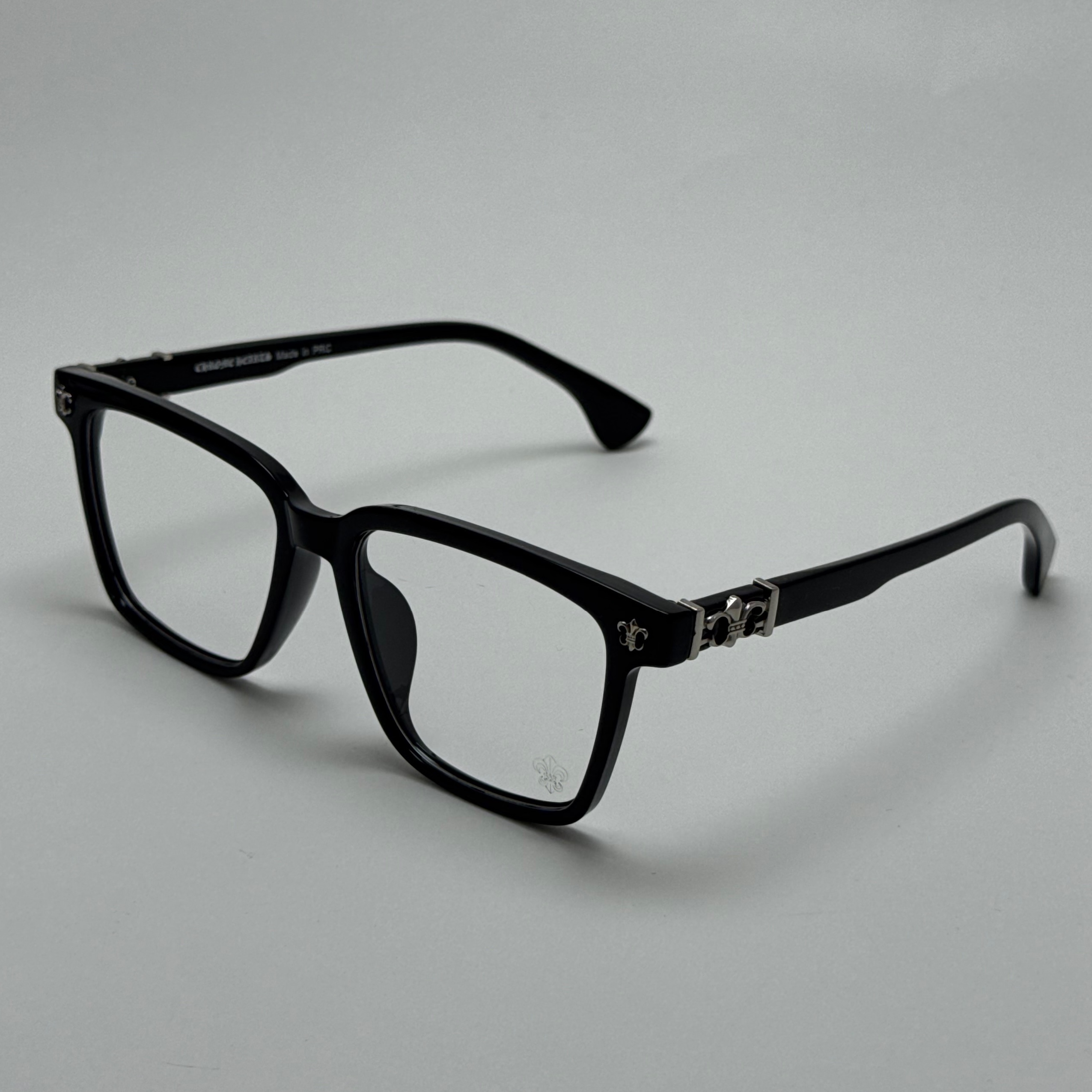 عینک بلوکات کروم هارتز مشکی نقره ای Chrome Hearts 52342 - کیفیت مستر