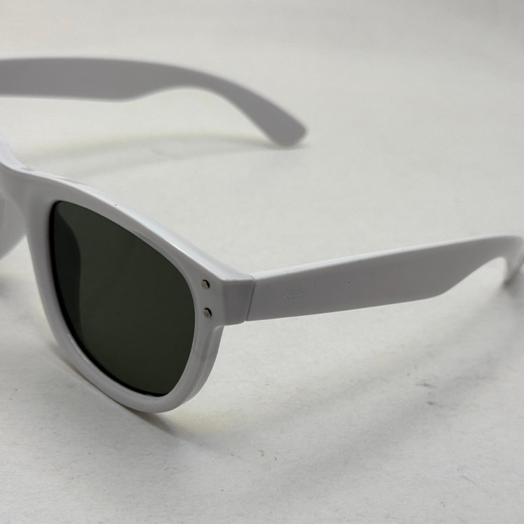 عینک آفتابی ریبن ویفرر ریورس سفید عدسی سبز به همراه پک کامل rayban